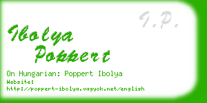 ibolya poppert business card